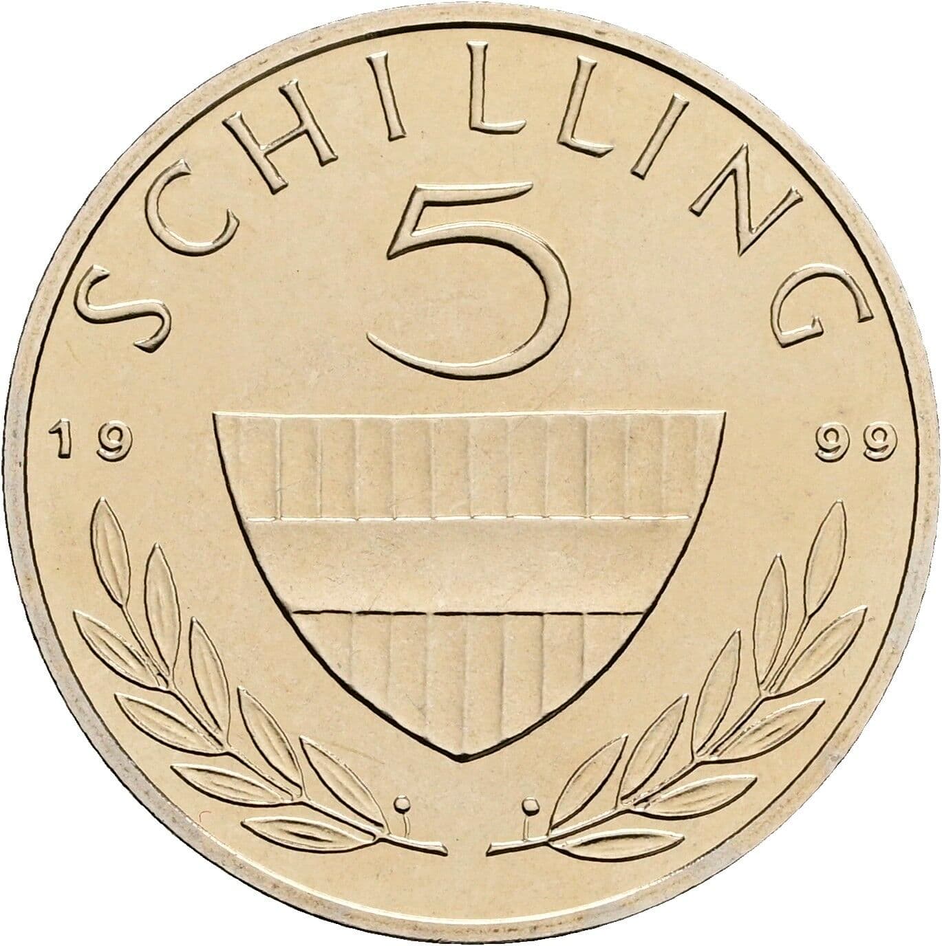 5 Schilling 1999 – Vorderseite
