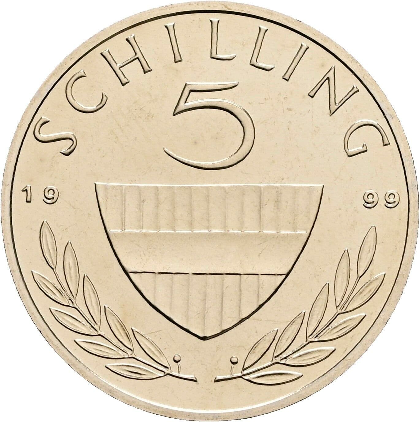5 Schilling 1999 – Vorderseite