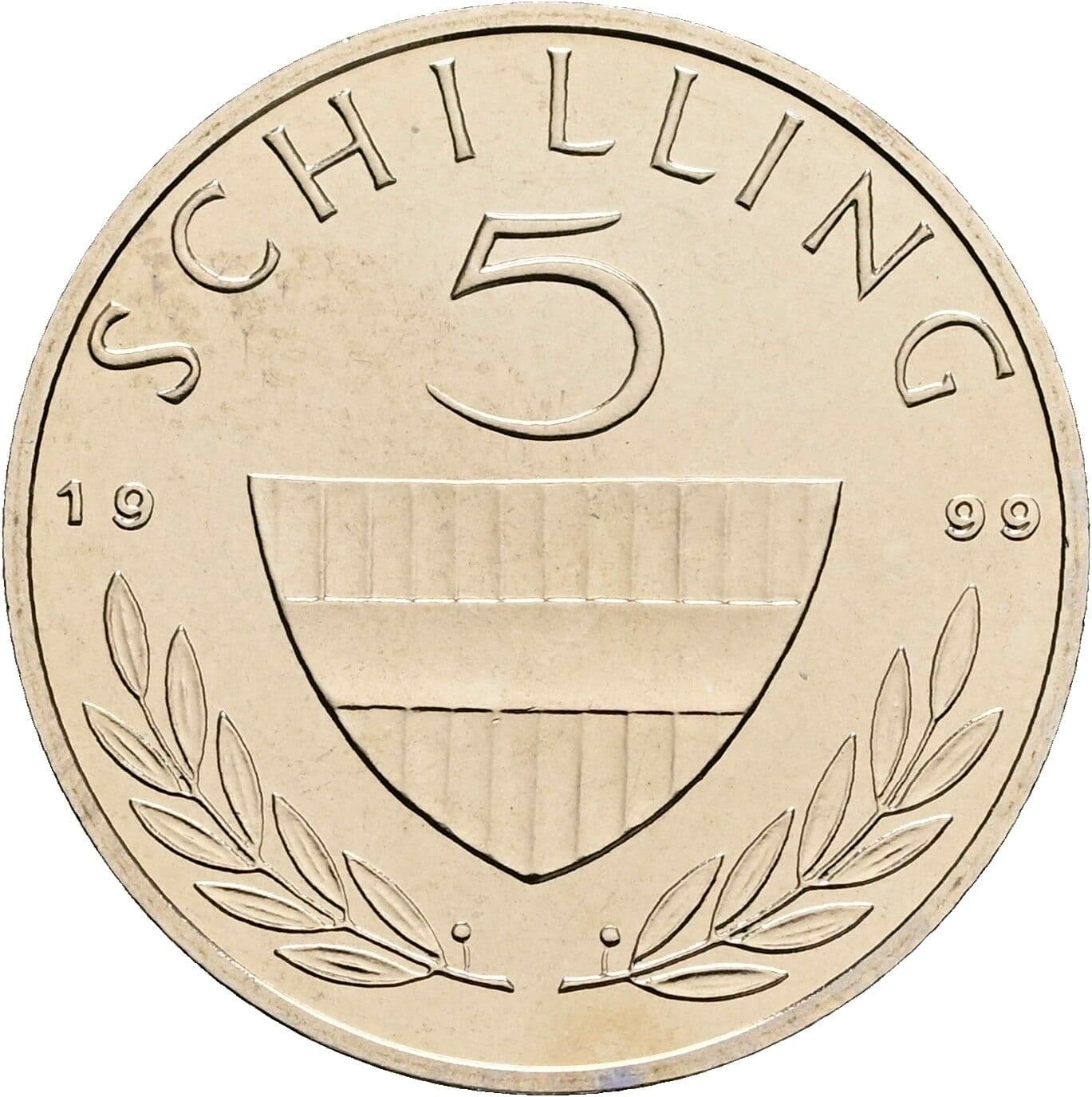 5 Schilling 1999 – Vorderseite