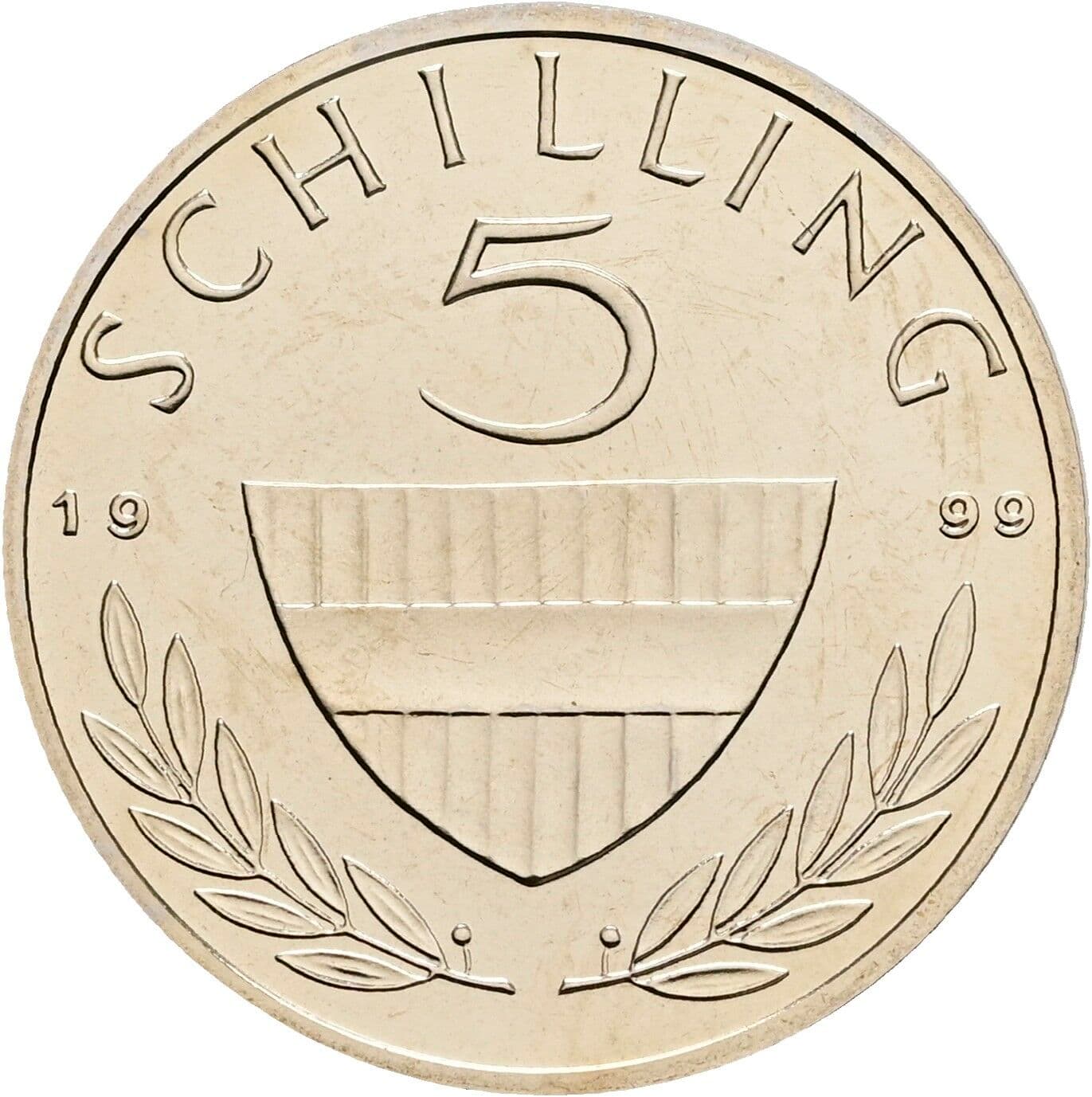 5 Schilling 1999 – Vorderseite