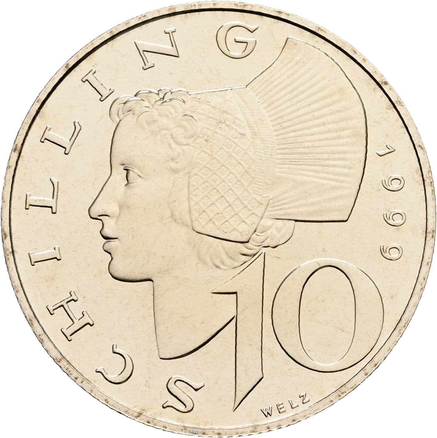 10 Schilling 1999 – Vorderseite