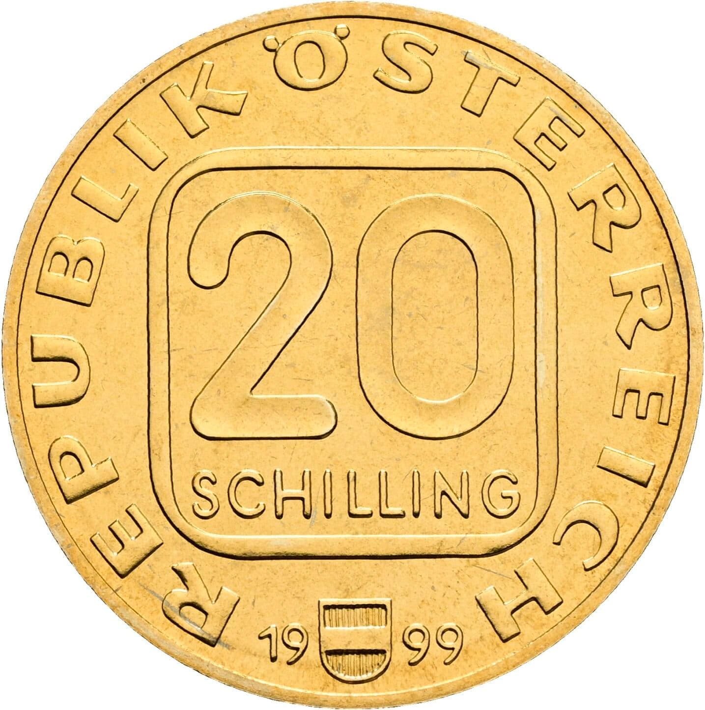 20 Schilling 1999 – Vorderseite