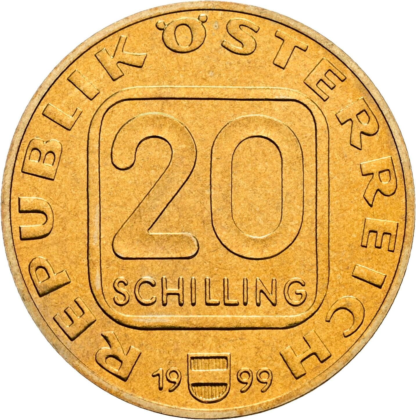 20 Schilling 1999 – Vorderseite