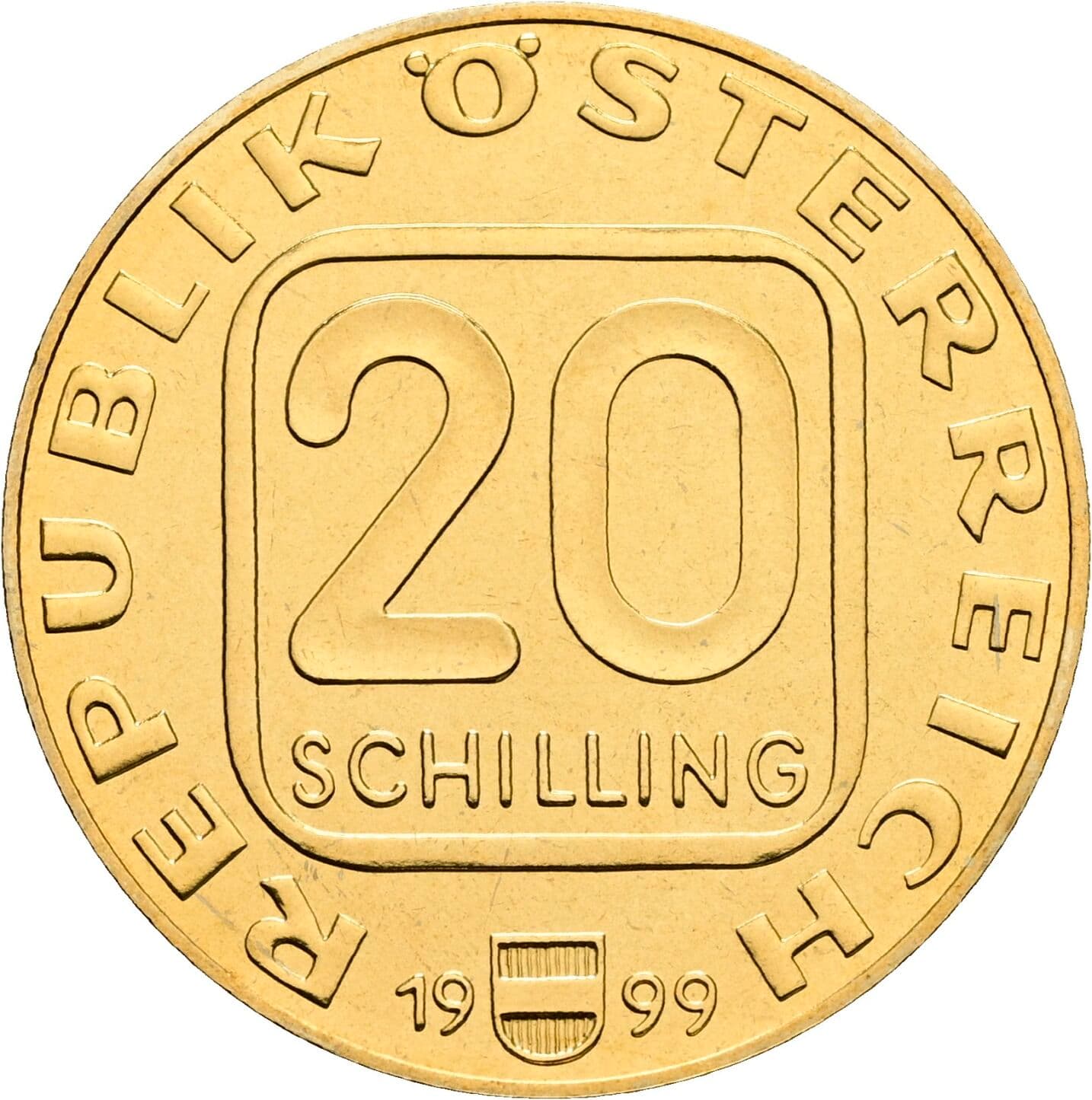 20 Schilling 1999 – Vorderseite