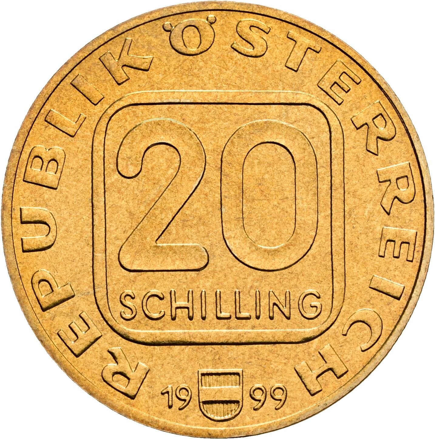 20 Schilling 1999 – Vorderseite