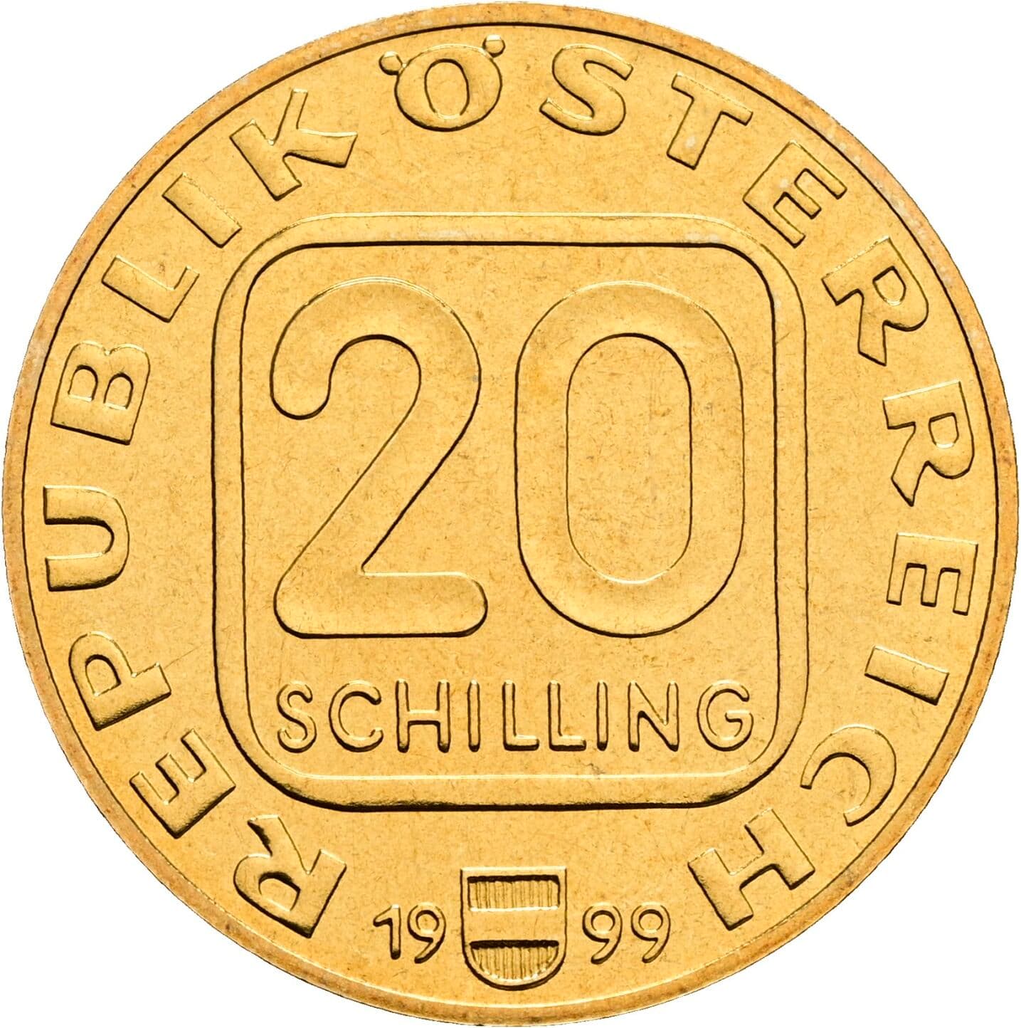 20 Schilling 1999 – Vorderseite