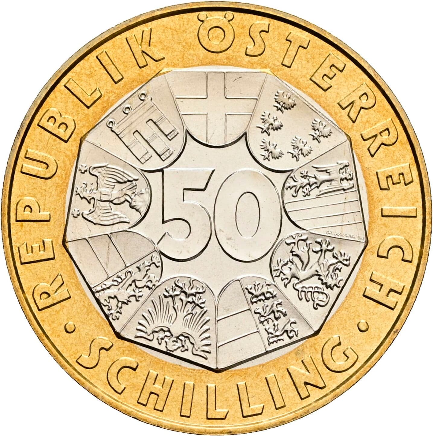 50 Schilling 1997 – Vorderseite