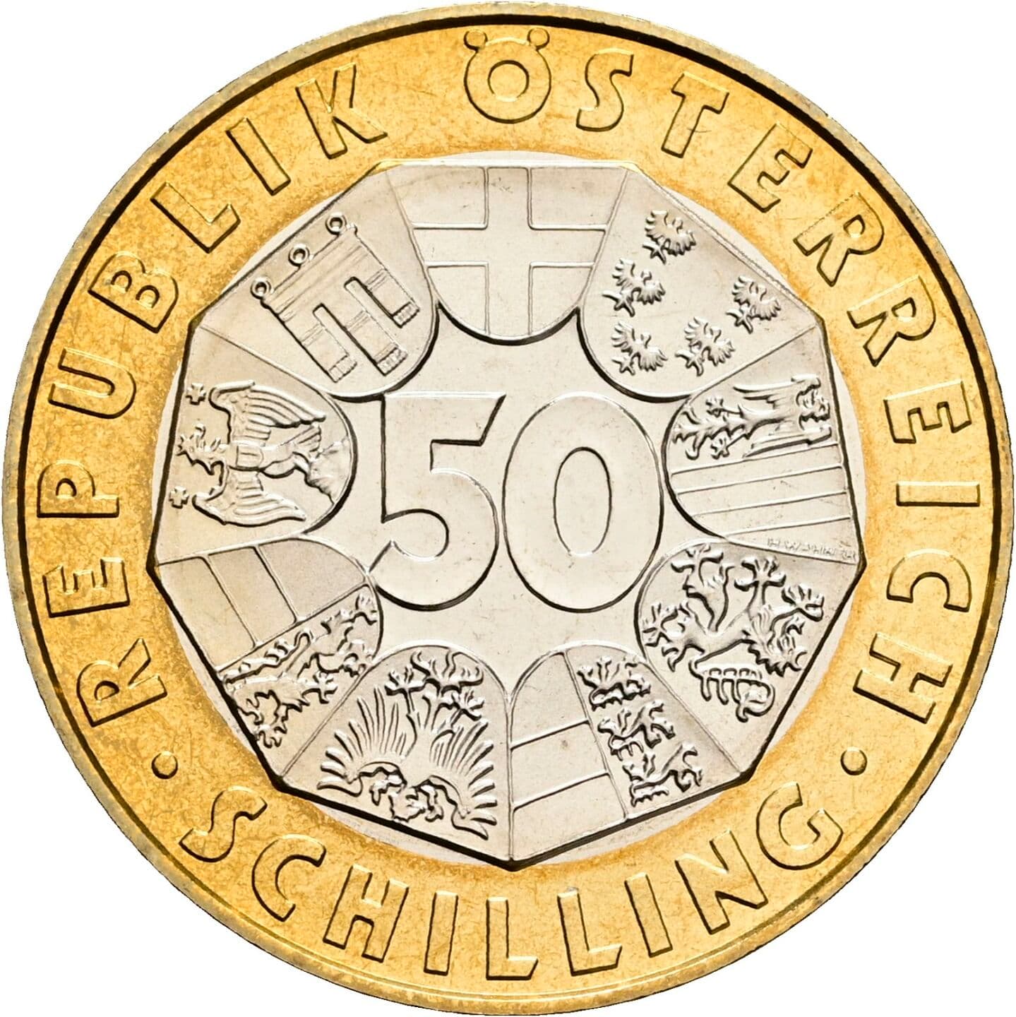 50 Schilling 1997 – Vorderseite