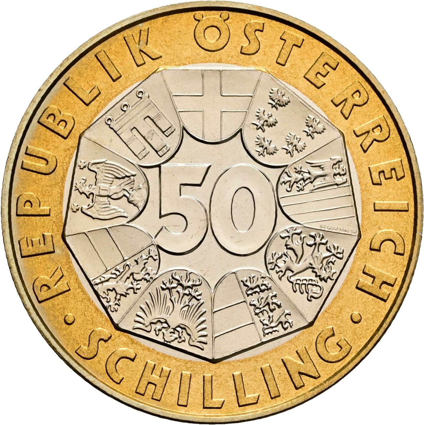 50 Schilling 1997 – Vorderseite