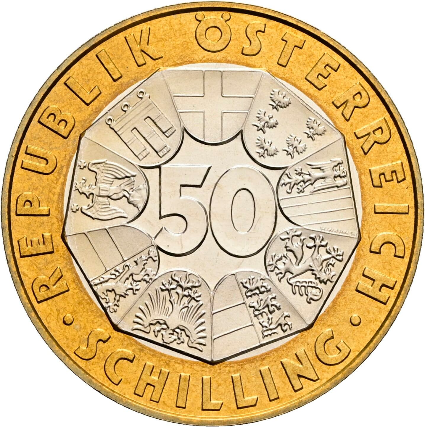 50 Schilling 1997 – Vorderseite