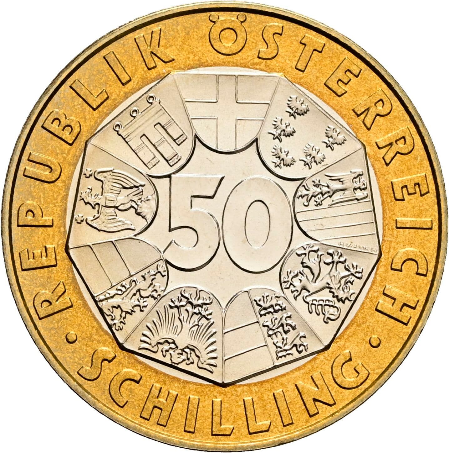 50 Schilling 1997 – Vorderseite