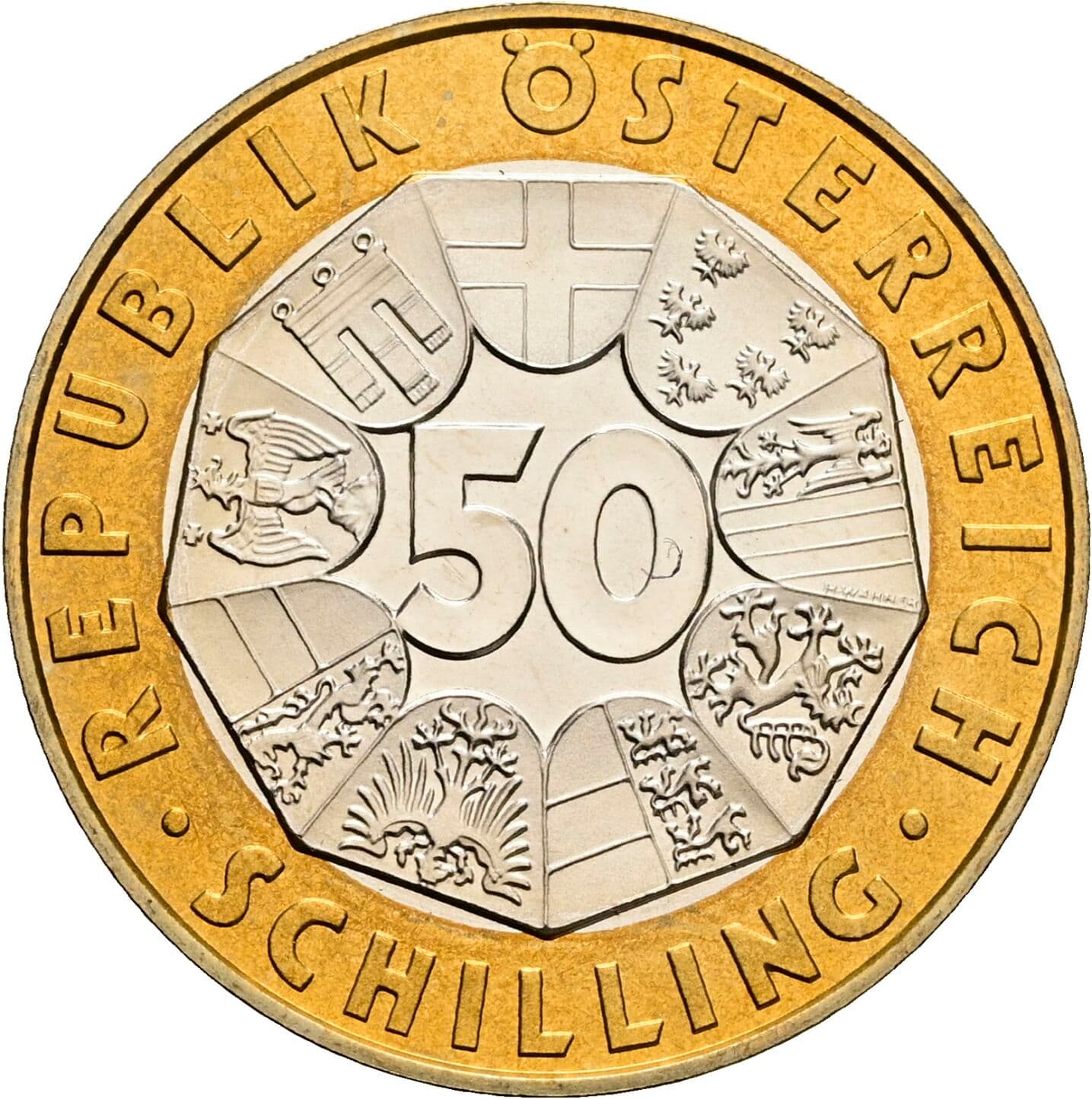 50 Schilling 1997 – Vorderseite