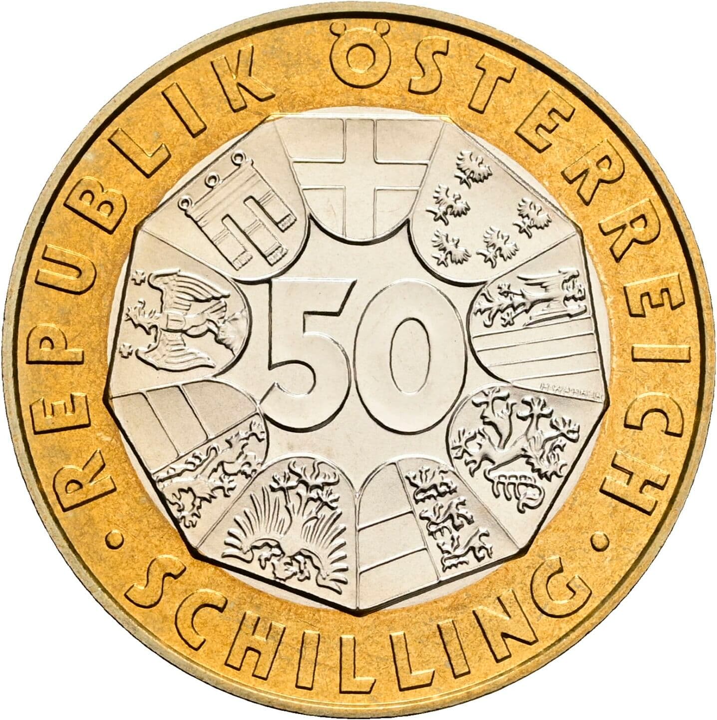 50 Schilling 1997 – Vorderseite