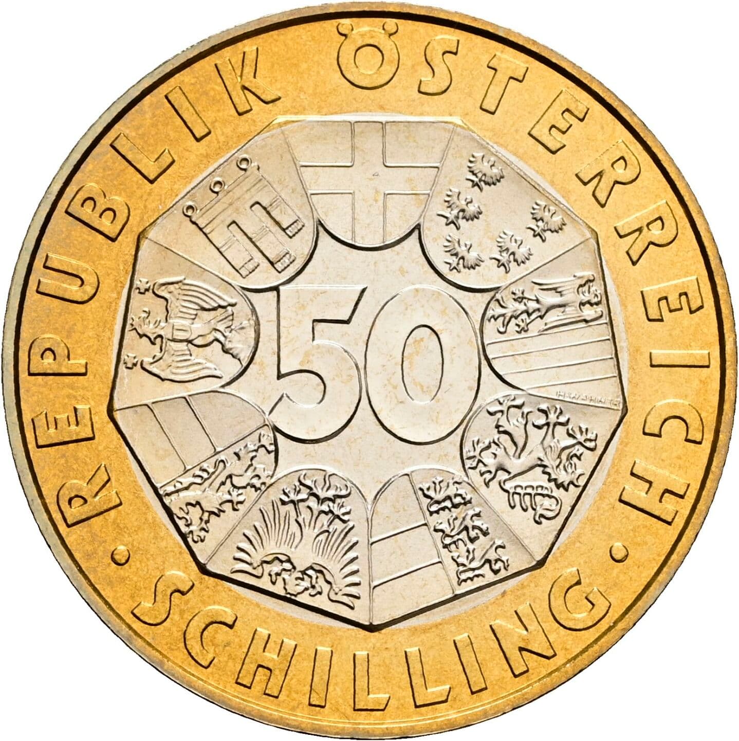 50 Schilling 1998 – Vorderseite
