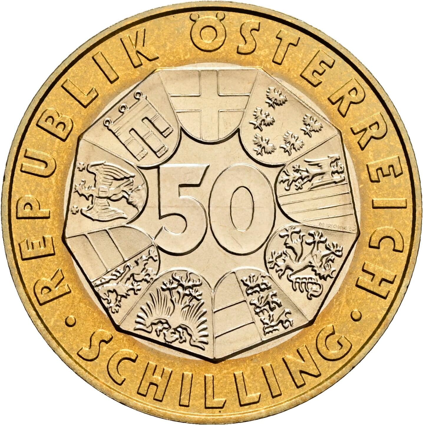 50 Schilling 1998 – Vorderseite