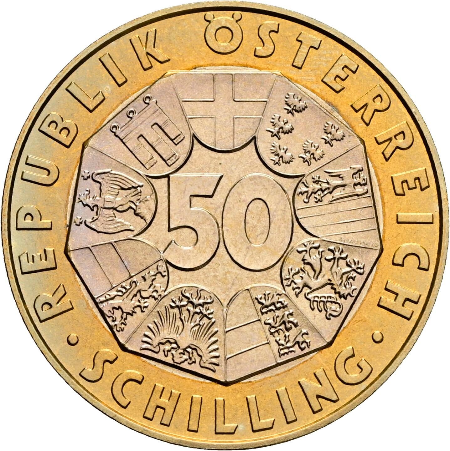 50 Schilling 1999 – Vorderseite
