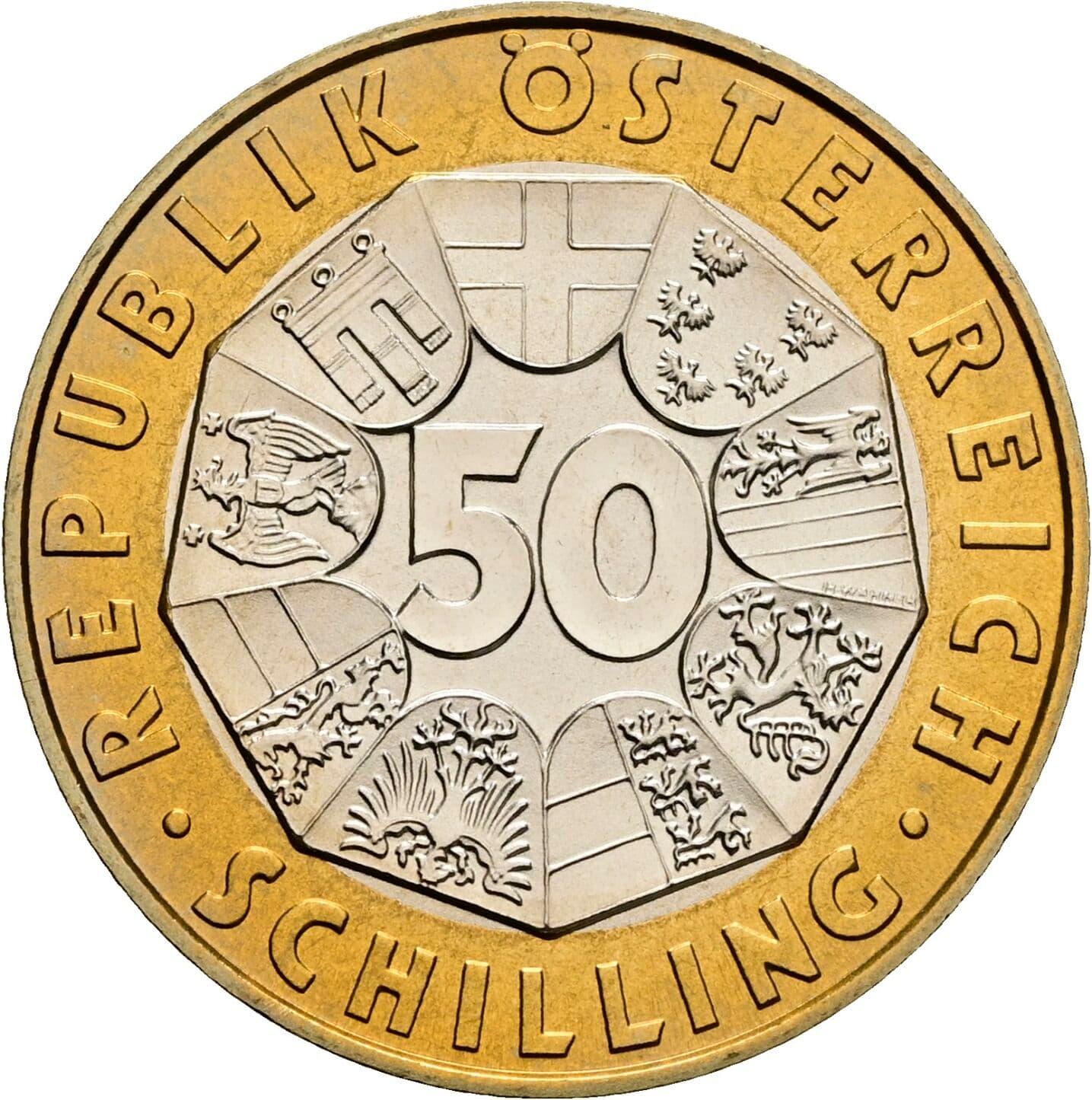 50 Schilling 1996 – Vorderseite