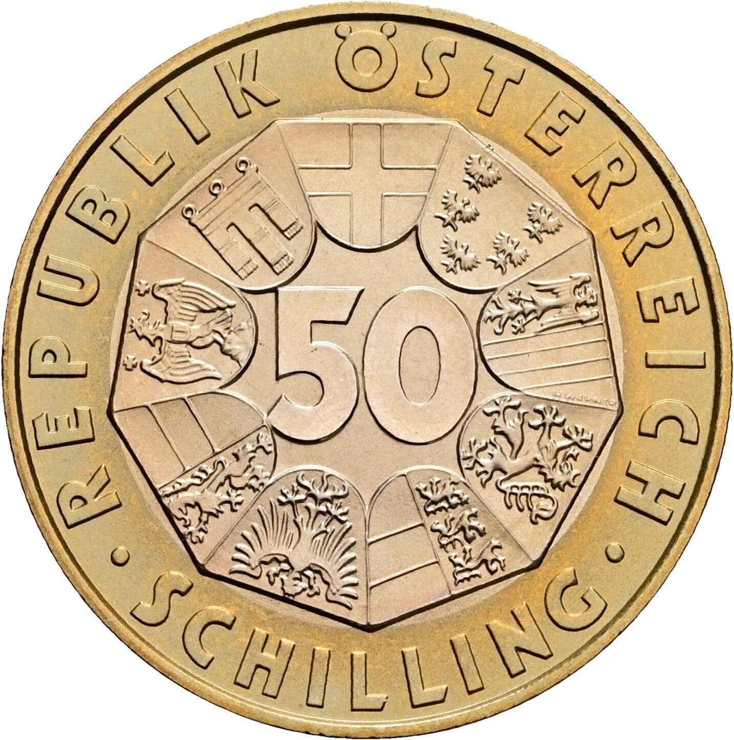 50 Schilling 1999 – Vorderseite