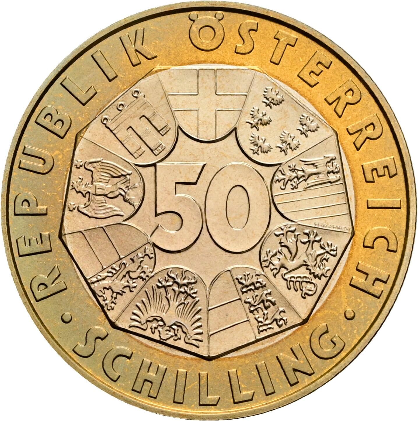 50 Schilling 1999 – Vorderseite