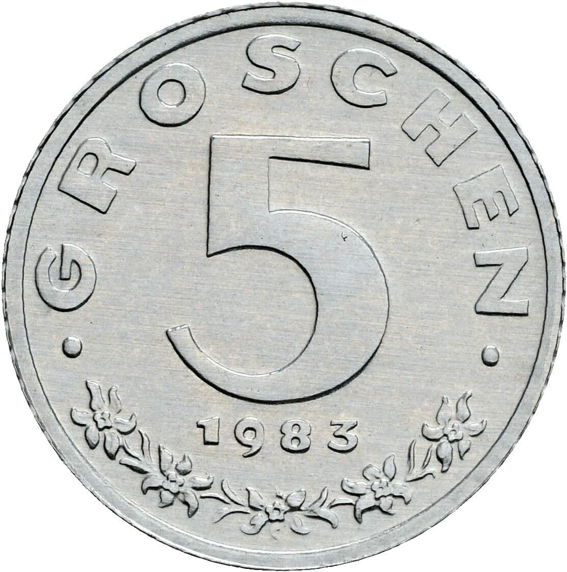 5 Groschen 1983 – Vorderseite
