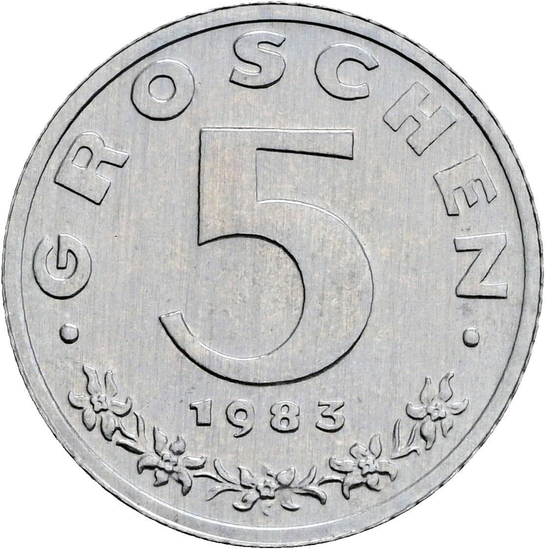 5 Groschen 1983 – Vorderseite
