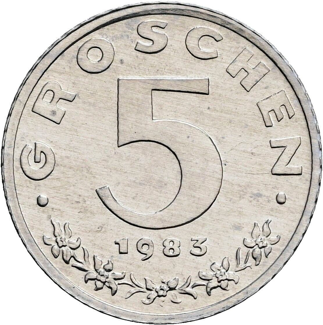 5 Groschen 1983 – Vorderseite