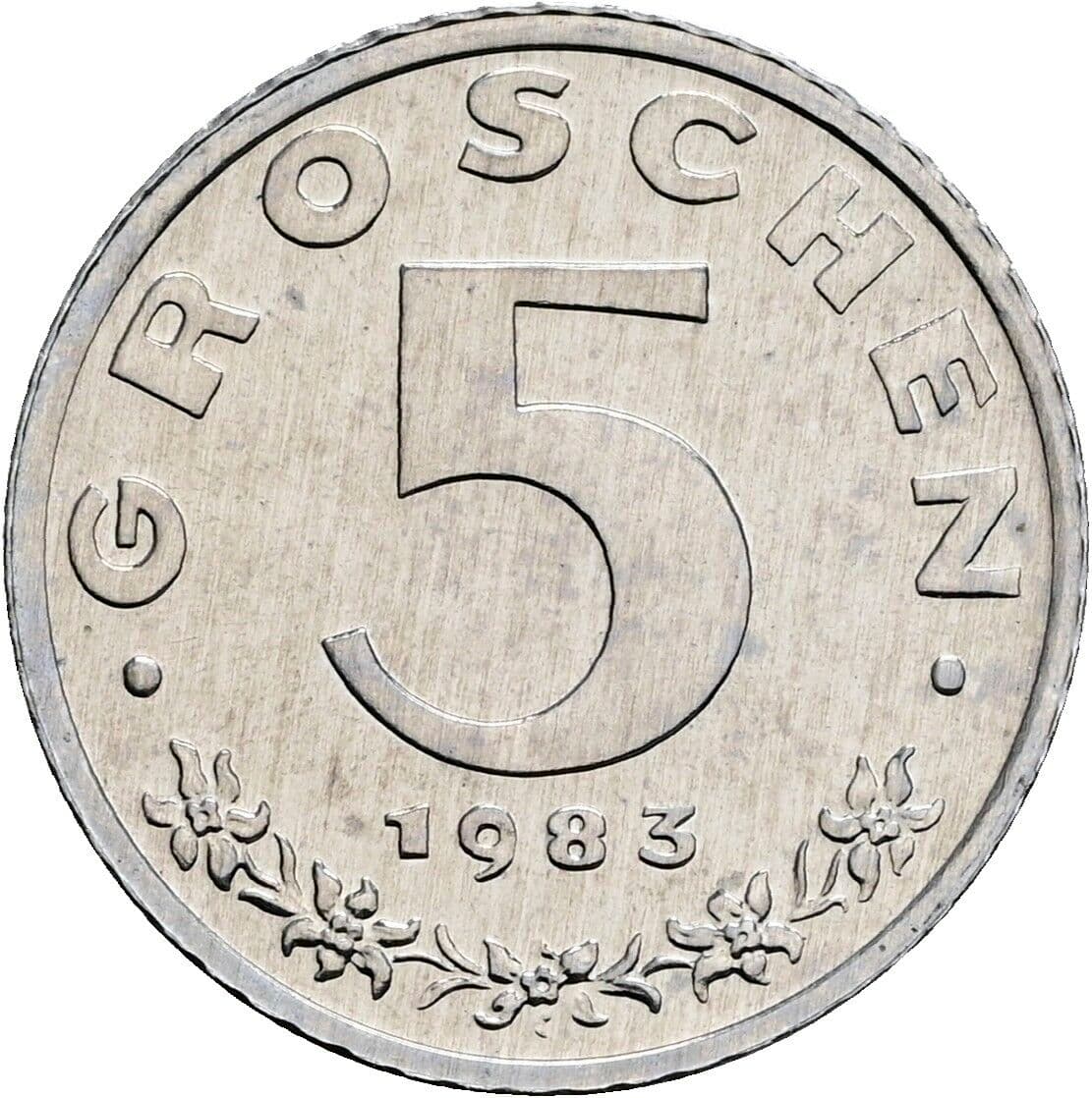 5 Groschen 1983 – Vorderseite