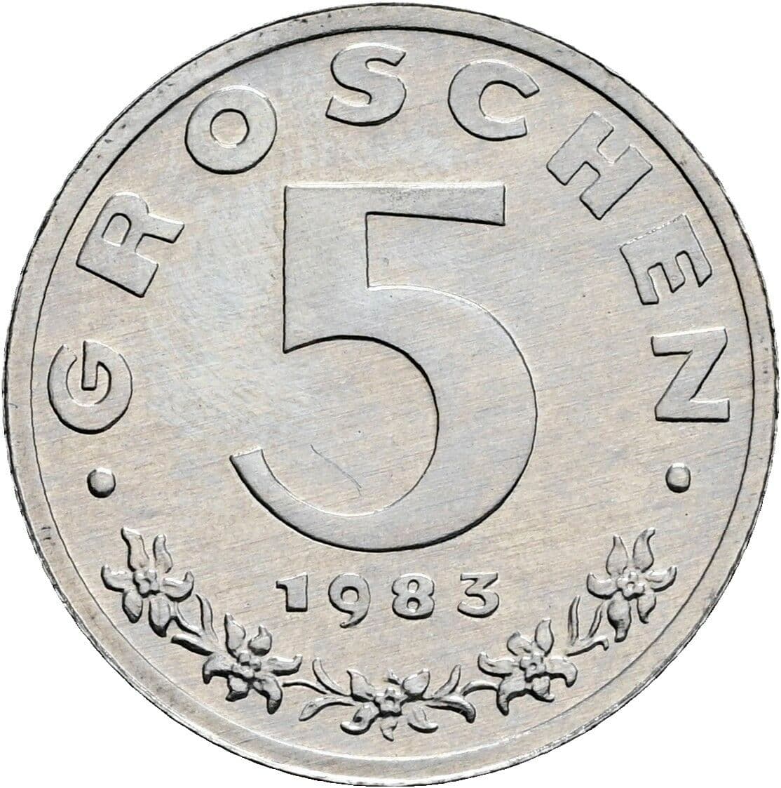5 Groschen 1983 – Vorderseite