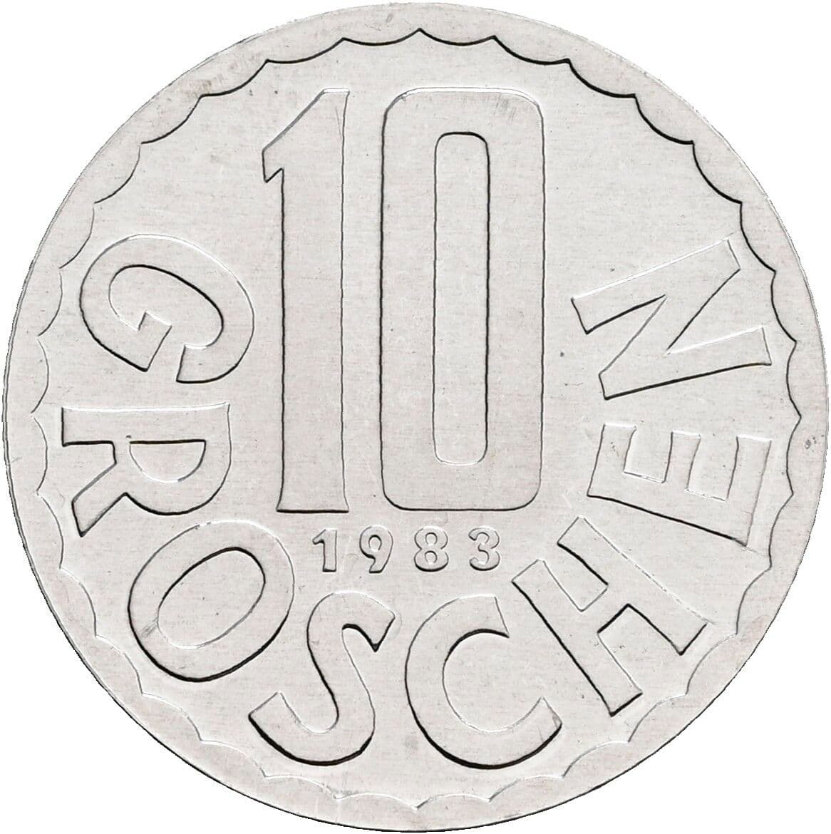 10 Groschen 1983 – Vorderseite