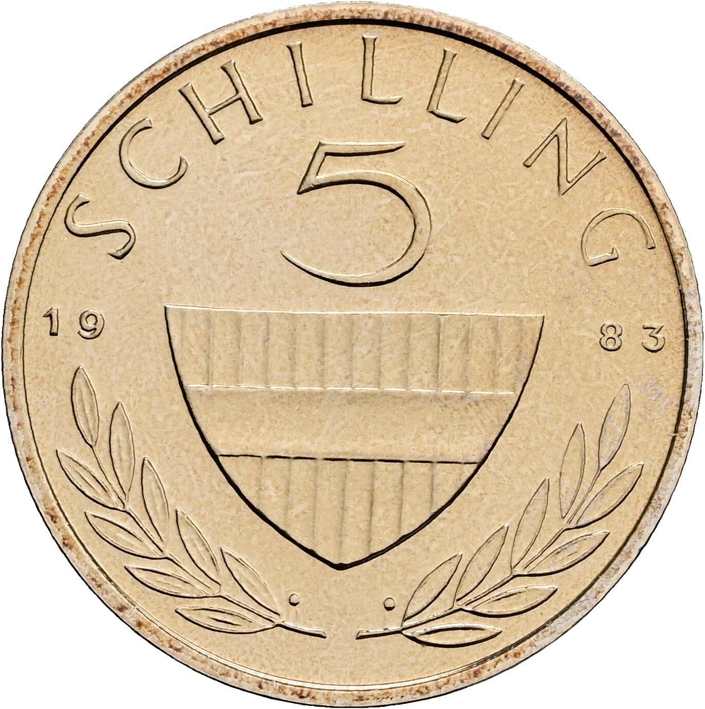 5 Schilling 1983 – Vorderseite