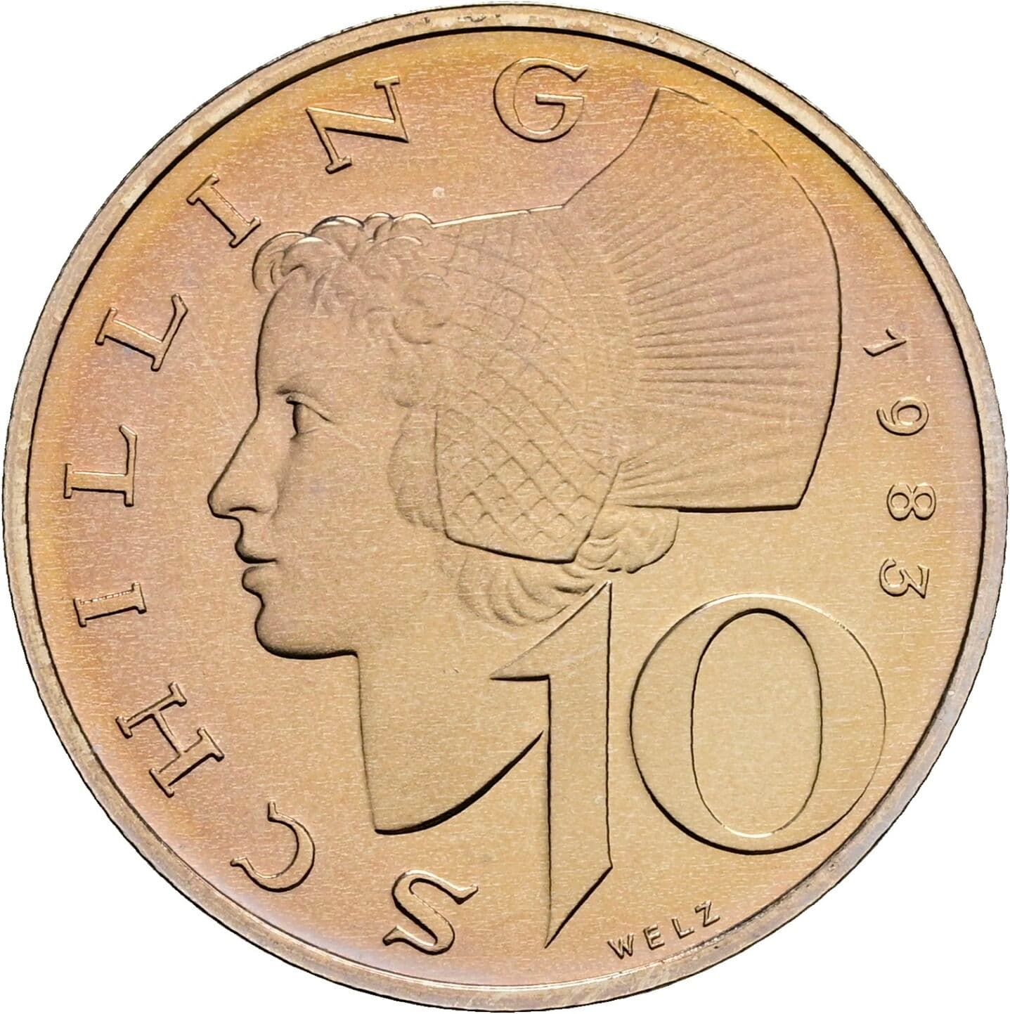 10 Schilling 1983 – Vorderseite