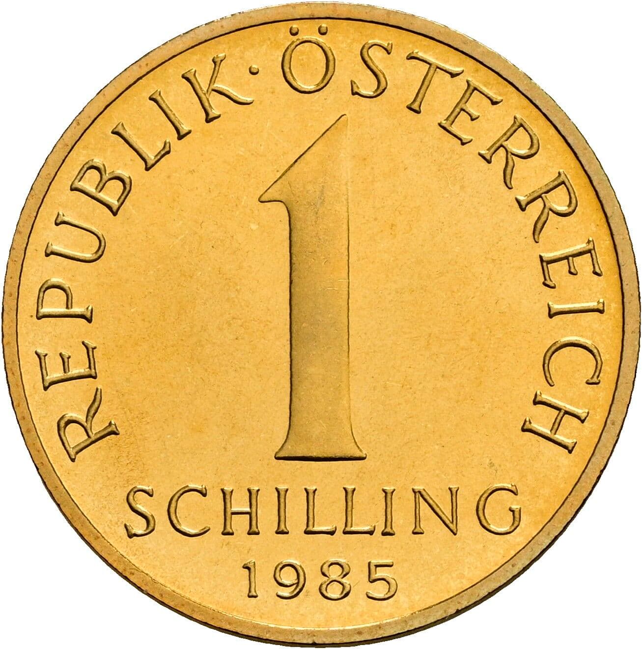1 Schilling 1985 – Vorderseite