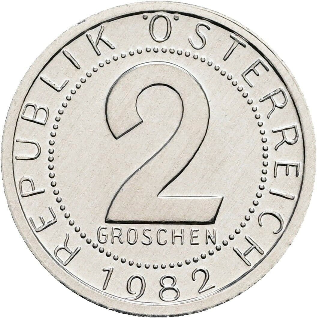 2 Groschen 1982 – Vorderseite