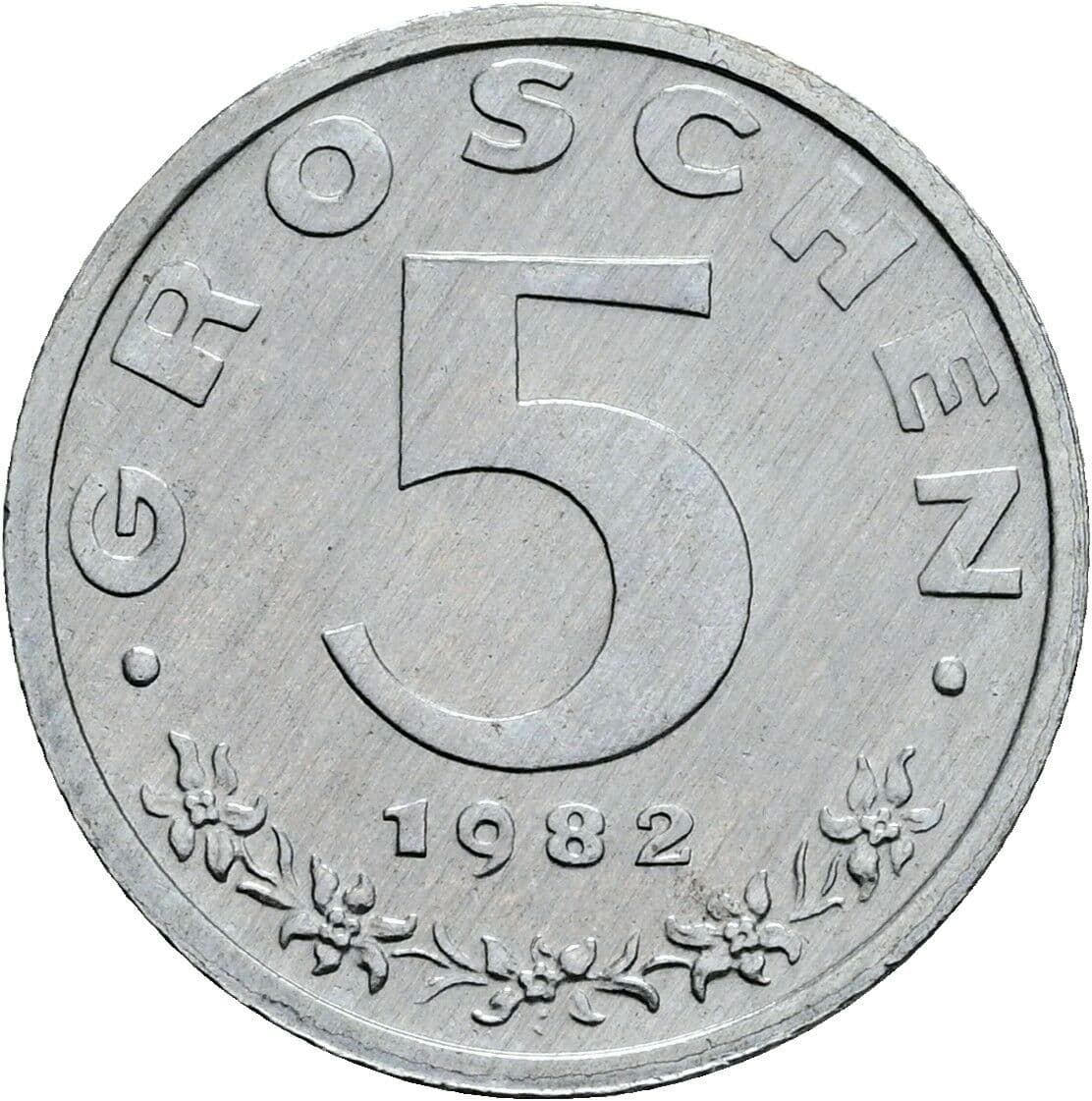 5 Groschen 1982 – Vorderseite