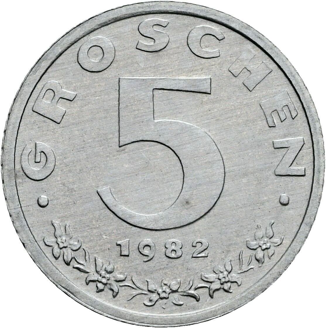 5 Groschen 1982 – Vorderseite