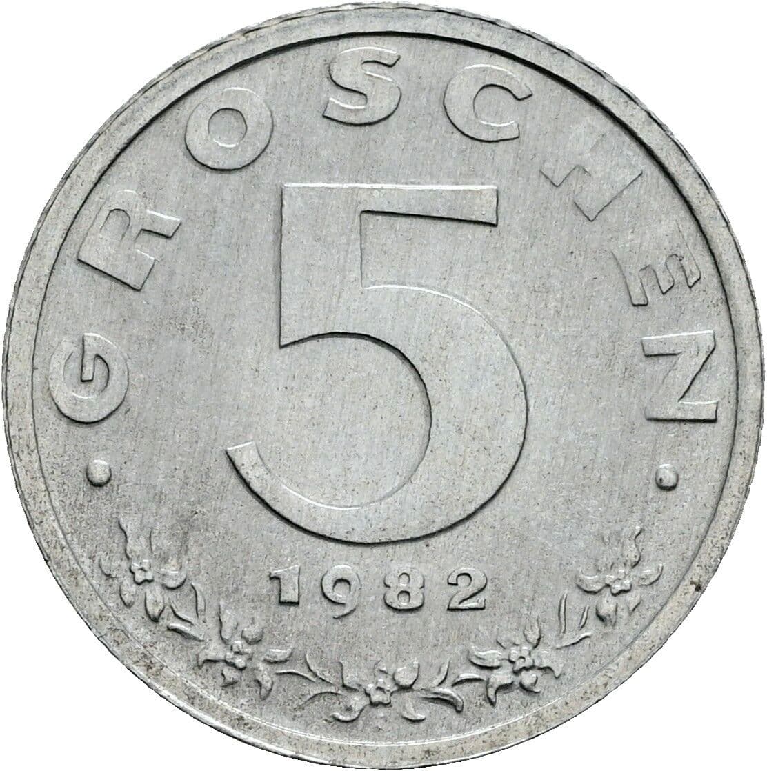 5 Groschen 1982 – Vorderseite