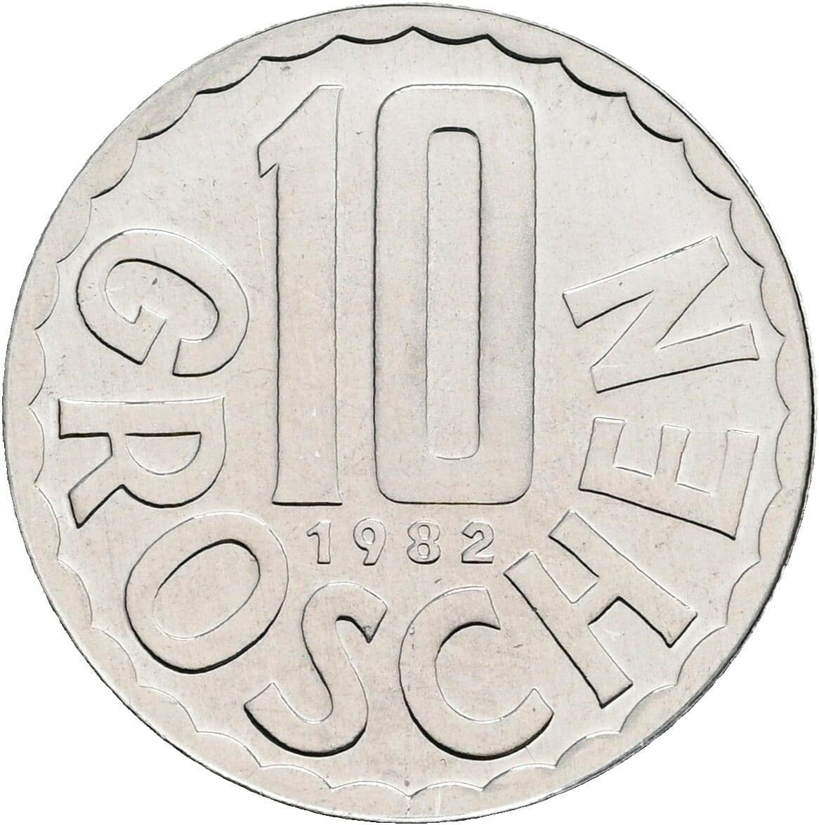10 Groschen 1982 – Vorderseite