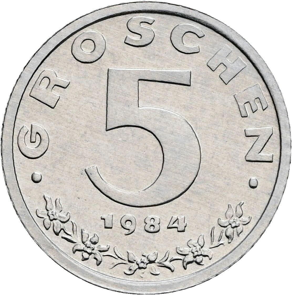 5 Groschen 1984 – Vorderseite