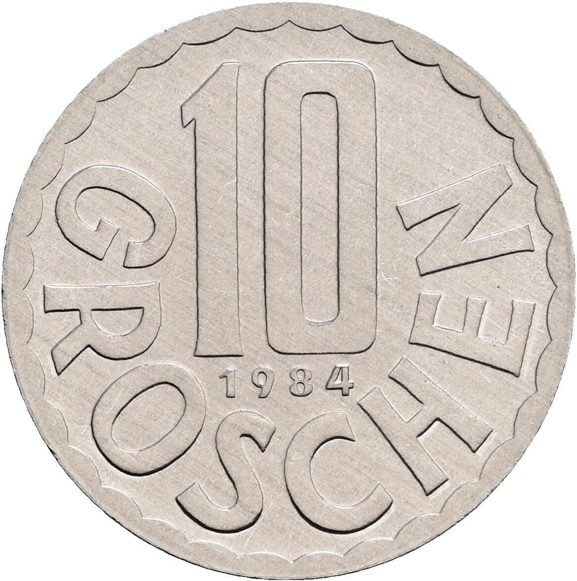 10 Groschen 1984 – Vorderseite