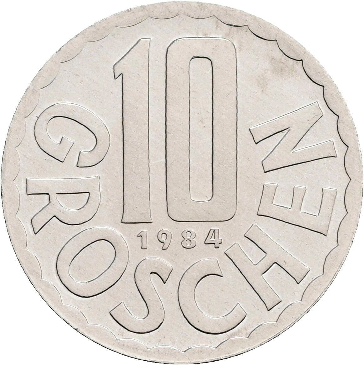 10 Groschen 1984 – Vorderseite