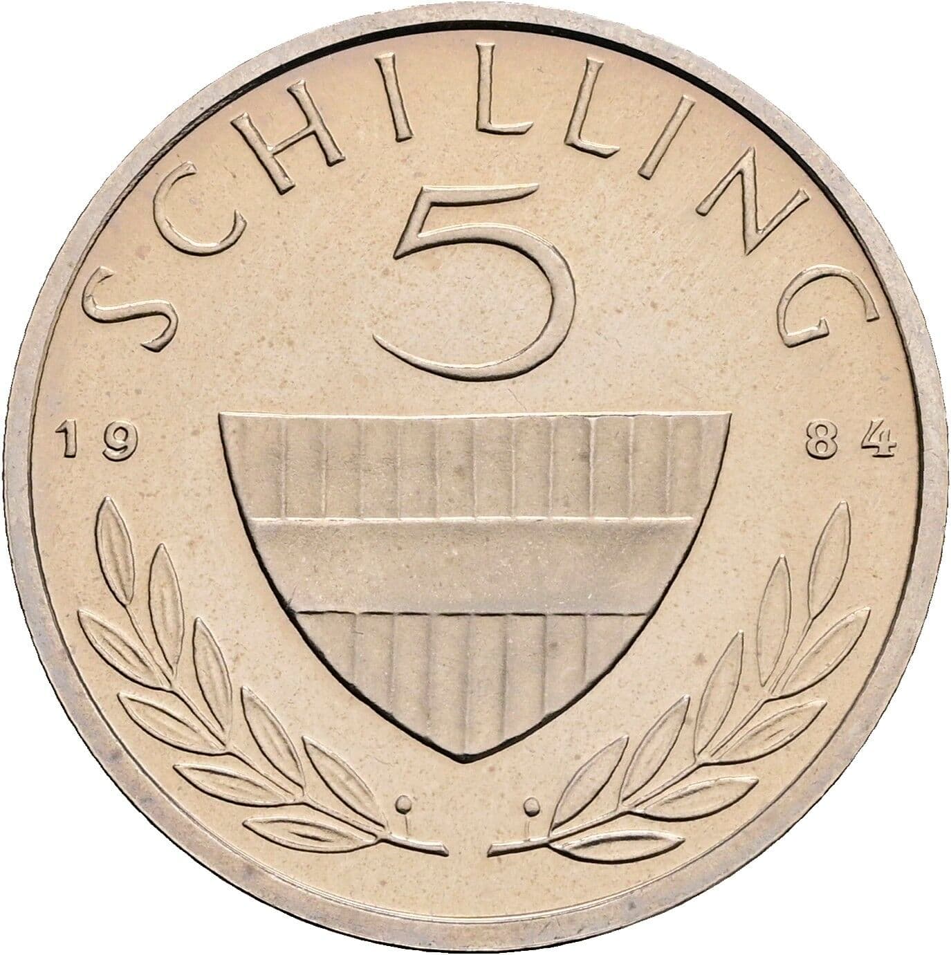 5 Schilling 1984 – Vorderseite