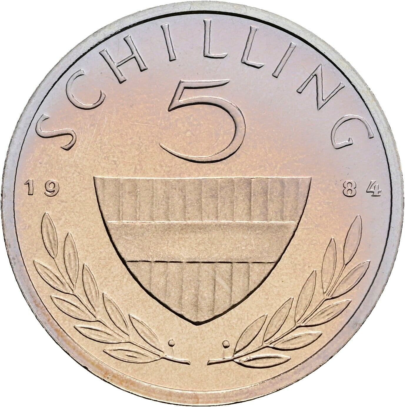 5 Schilling 1984 – Vorderseite