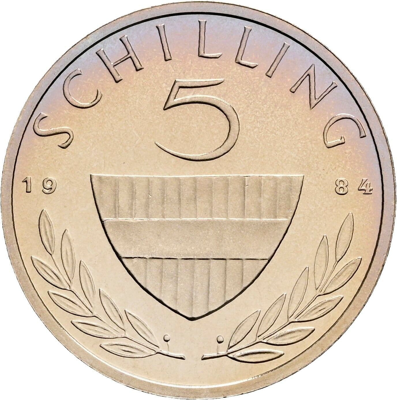 5 Schilling 1984 – Vorderseite