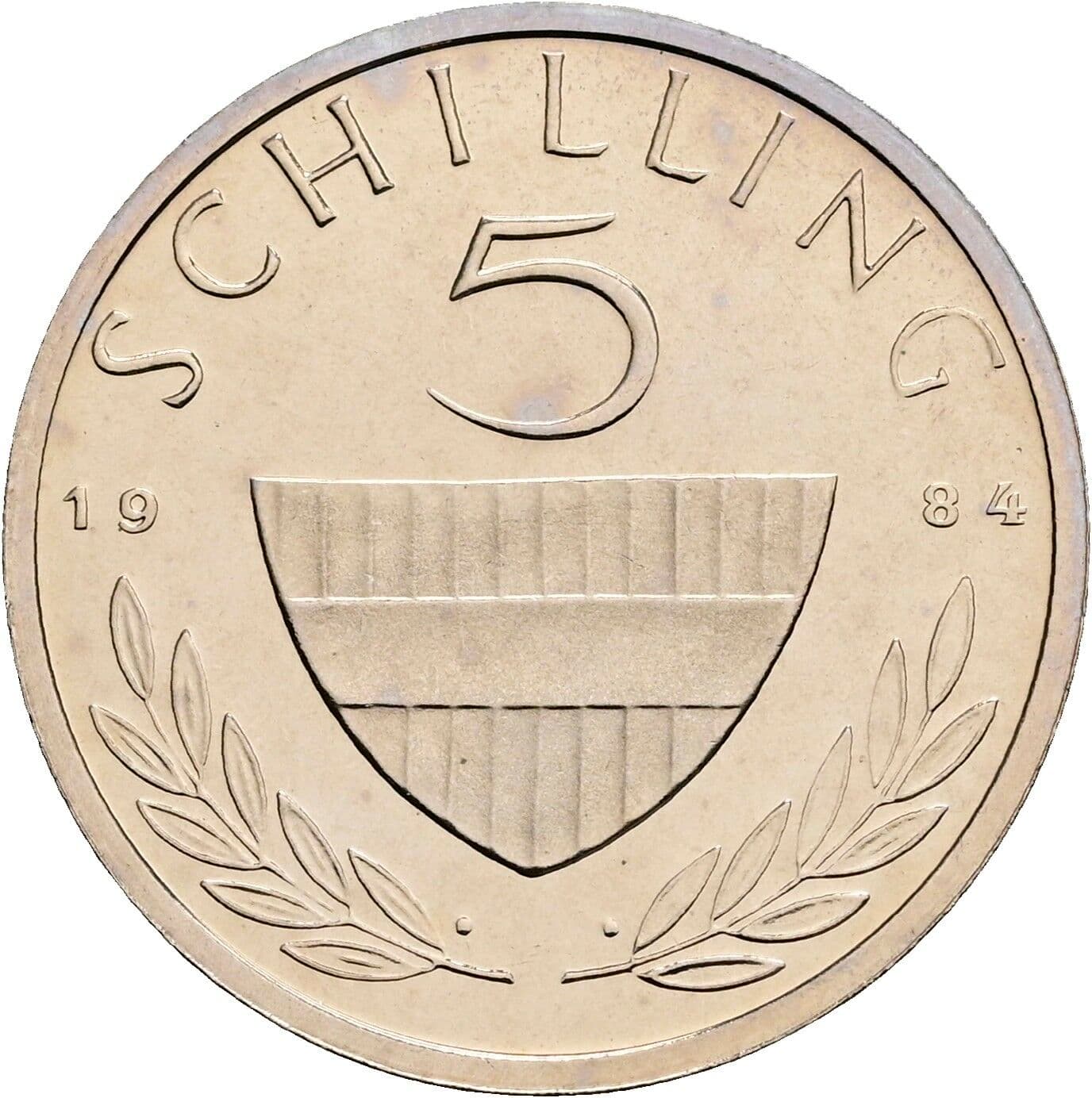 5 Schilling 1984 – Vorderseite