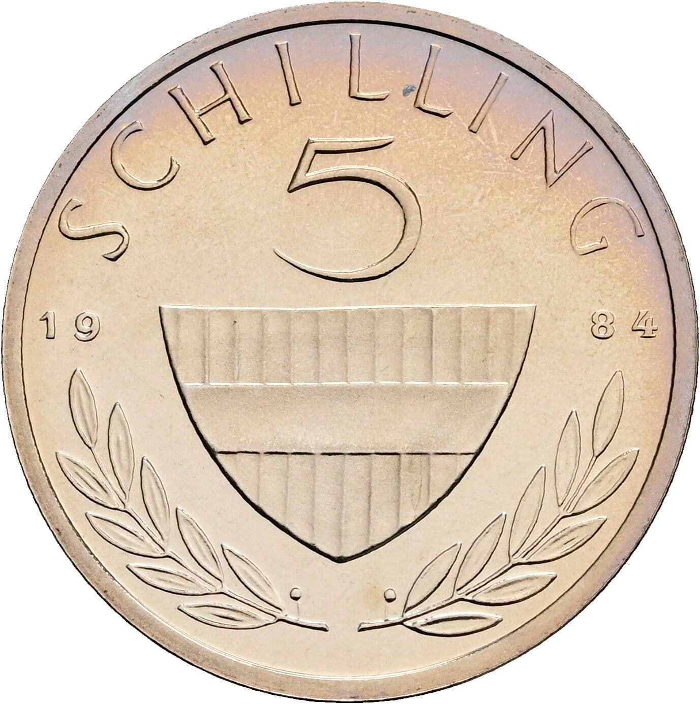 5 Schilling 1984 – Vorderseite