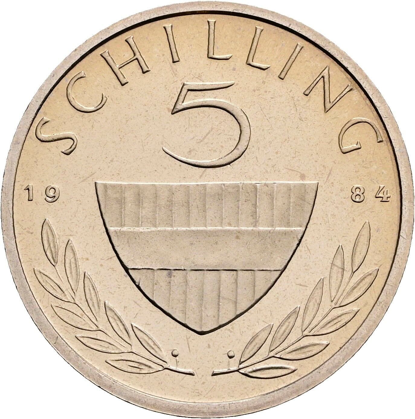 5 Schilling 1984 – Vorderseite