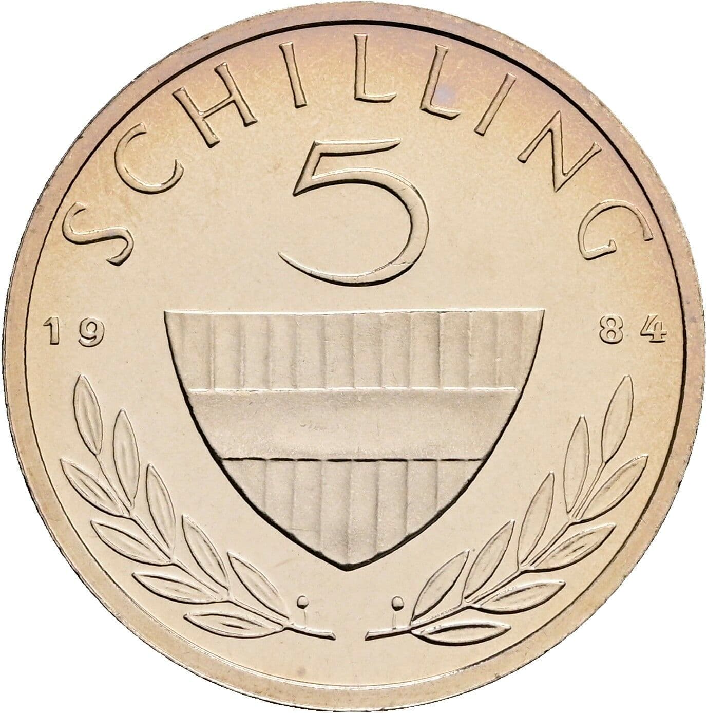 5 Schilling 1984 – Vorderseite