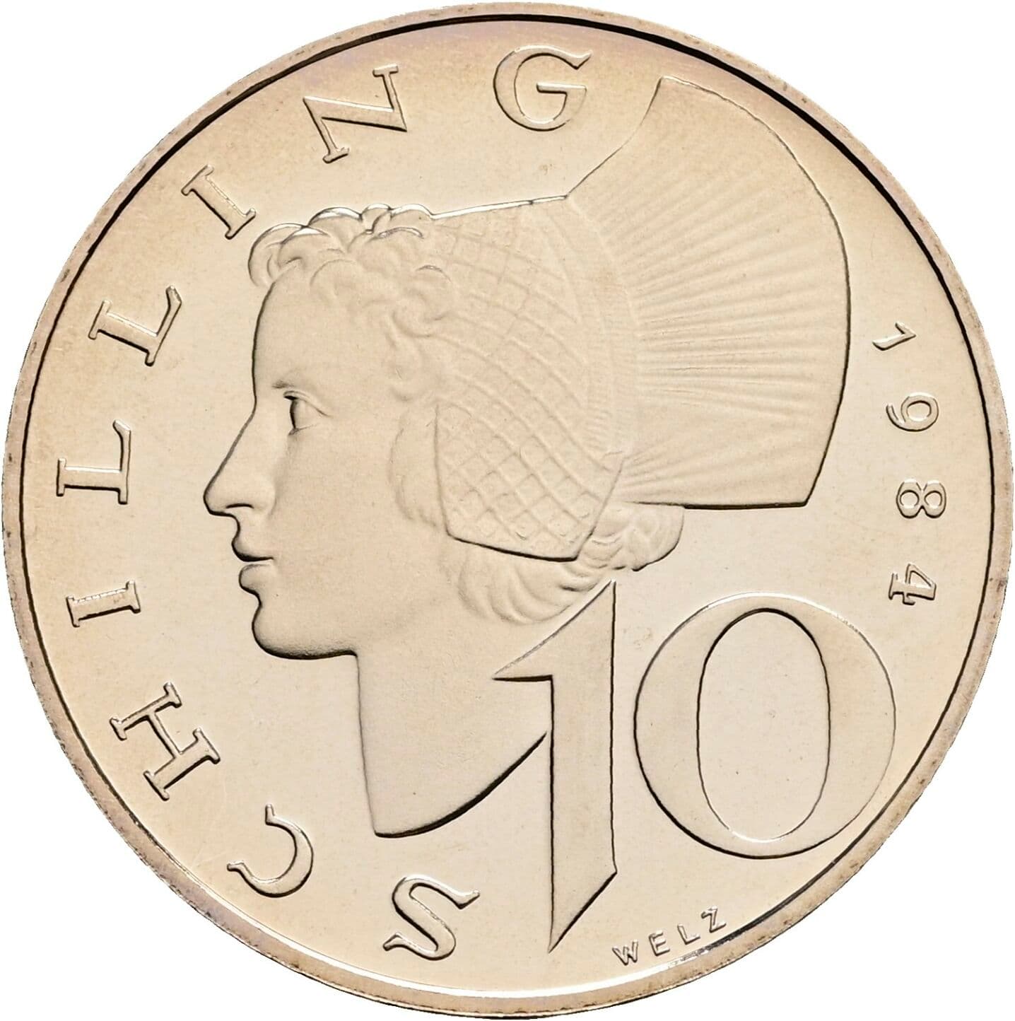 10 Schilling 1984 – Vorderseite