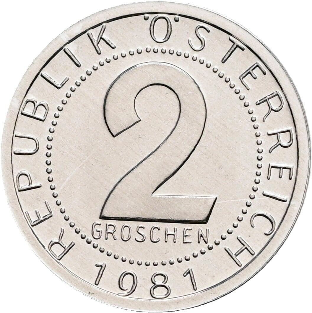 2 Groschen 1981 – Vorderseite