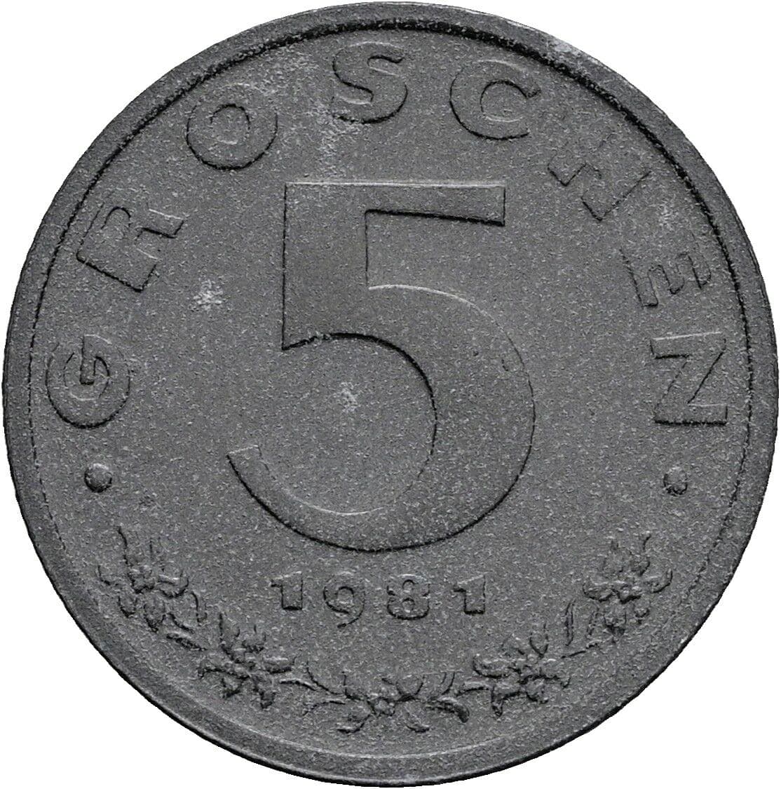 5 Groschen 1981 – Vorderseite